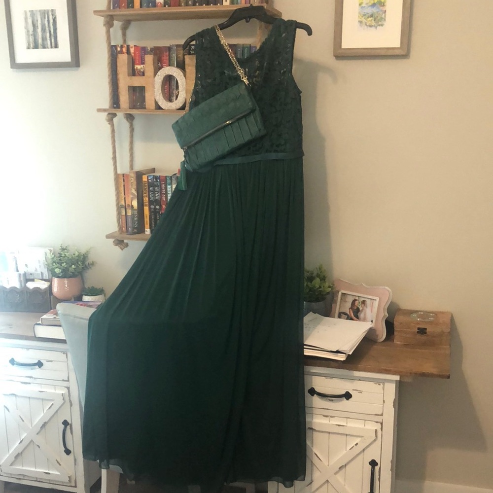 Bridesmaids Dress with Matching Clutch Purse